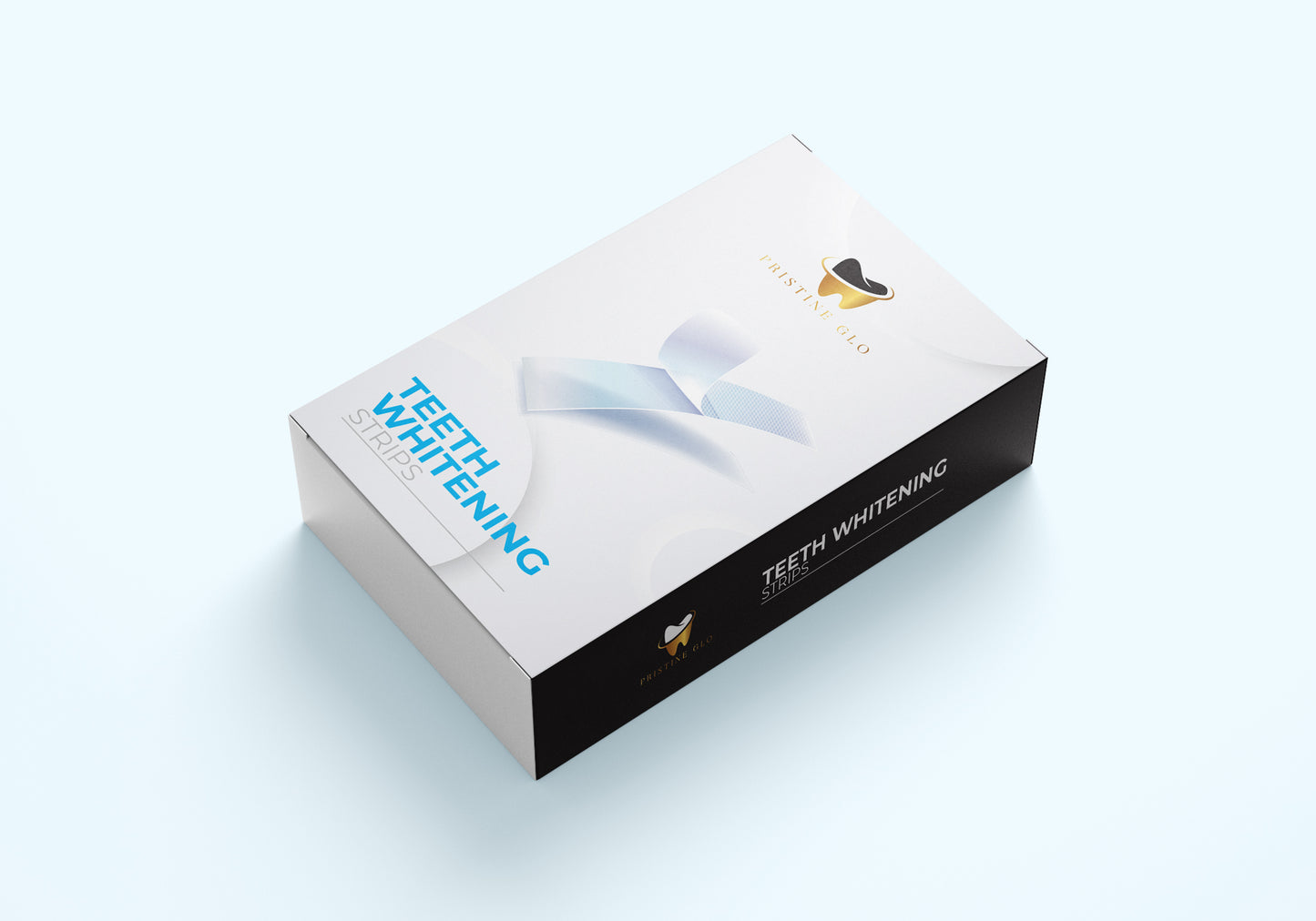 Pristine Glo teeth whitening strips with PAP+ formula